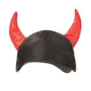 Smiffys Devil Horns Cap / Black/Red